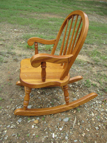 childs oak rocking chair