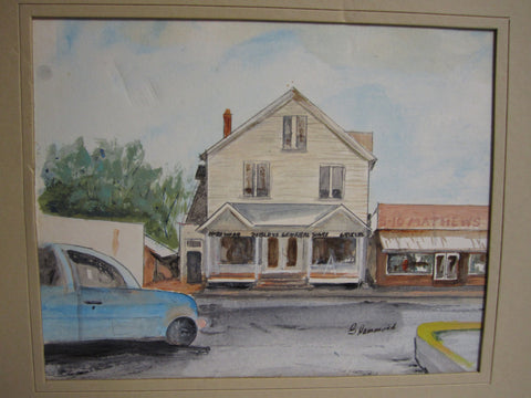 Historic Sibley S General Store Mathews Va Original Watercolor Gladys Adams Byrd Collection