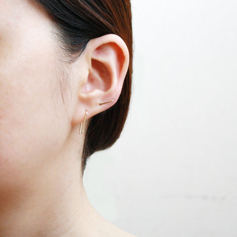 Gold Bar Earrings for second hole