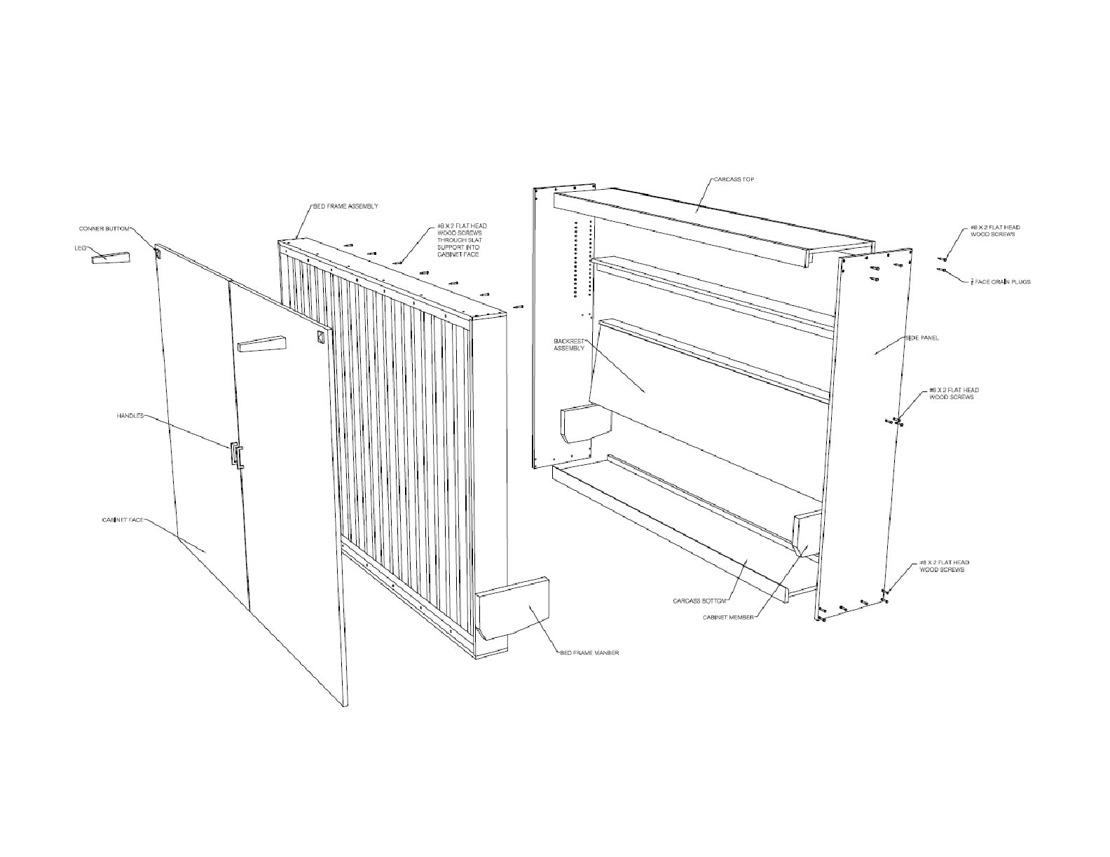 How to Make a Horizontal Queen Murphy Bed The Best DIY Plans Store