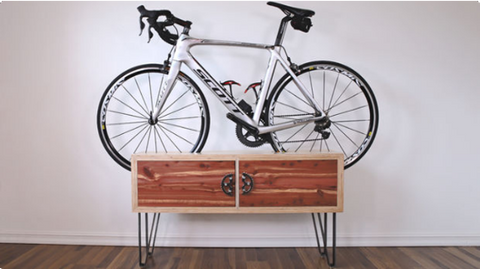 Bike Storage Stand Plans DIY Homemade Indoor Bicycle Rack Cabinet Disp ... photo