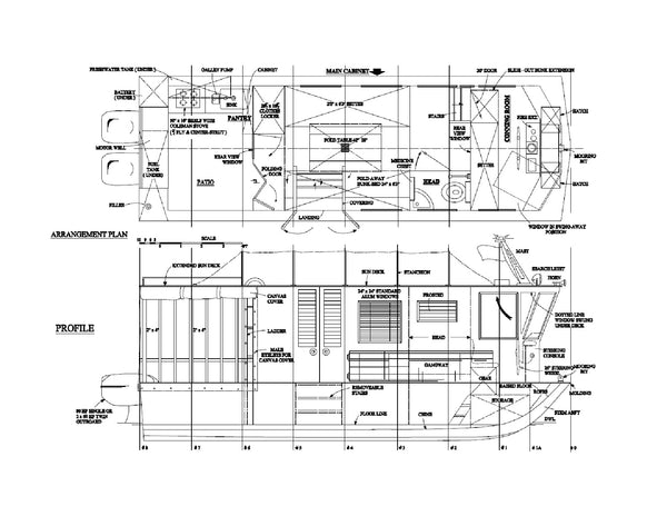 houseboat plans 21' diy pontoon house boat building plan