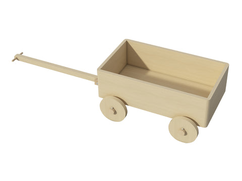 wooden pull wagon