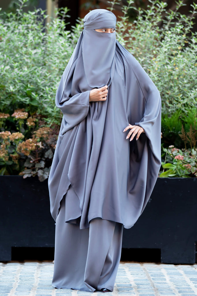 Mahasen Jilbab Set in Grey