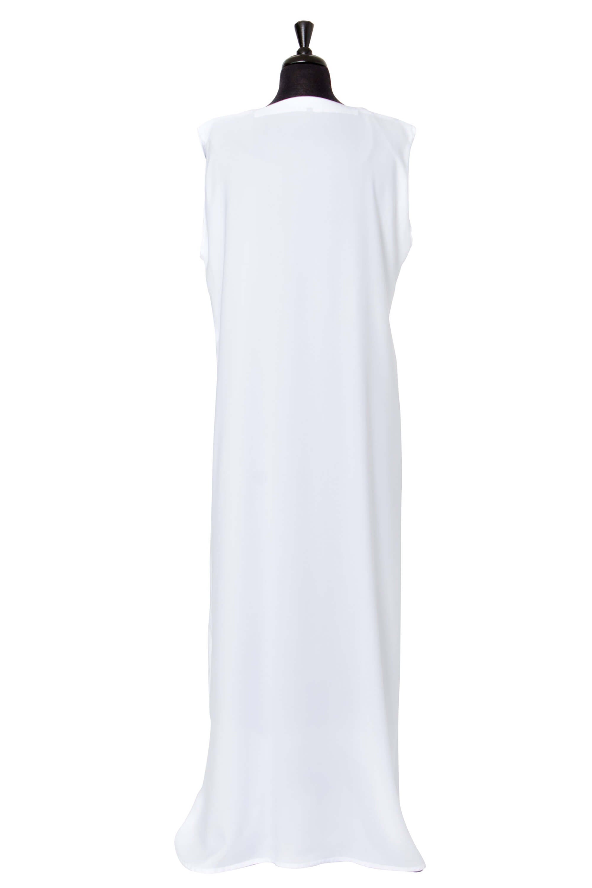 white sheath maxi dress