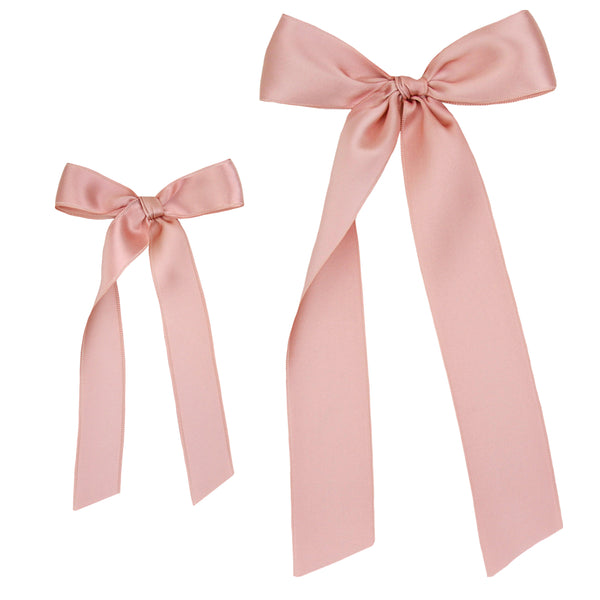 Satin Bow - Baby Pink Sash Clip – Lou Lou & Company