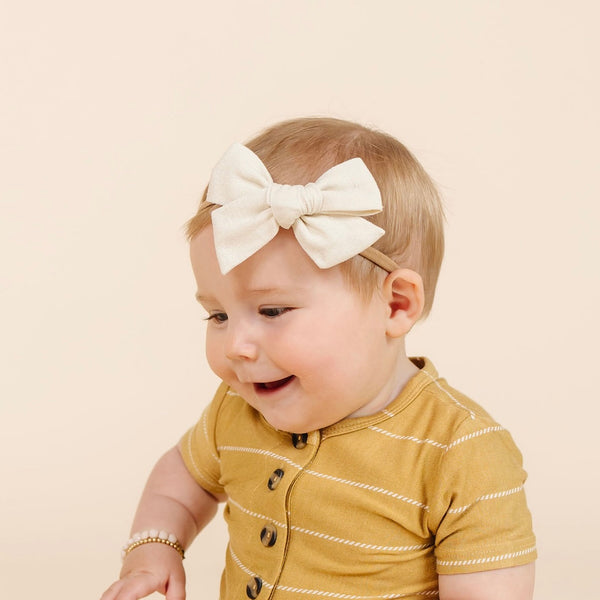 Satin Bow - Baby Pink Sash Clip – Lou Lou & Company