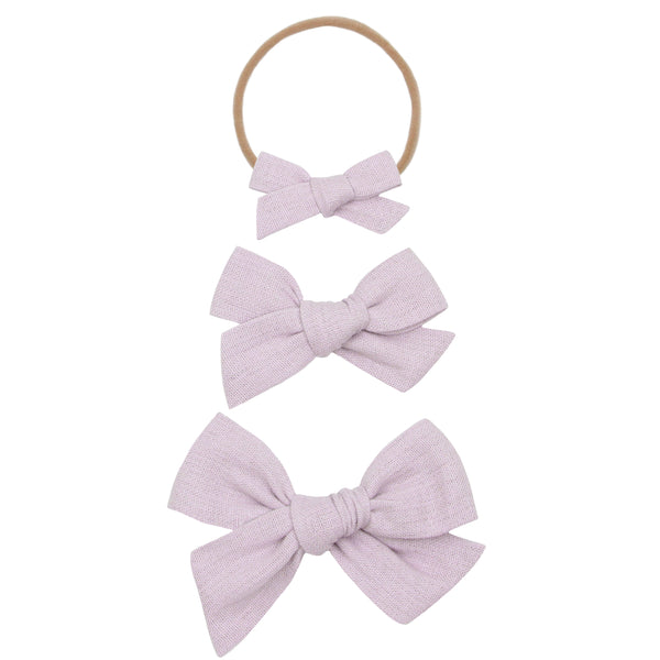 Satin Bow - French Pink Sash Clip – Lou Lou & Company