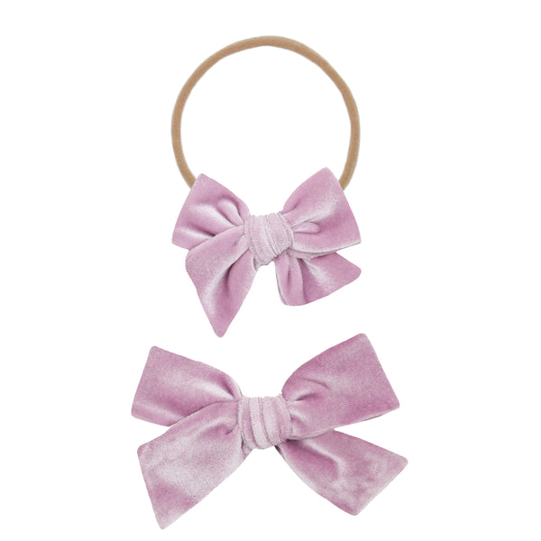 Velvet - Melon Pink Bow – Lou Lou & Company