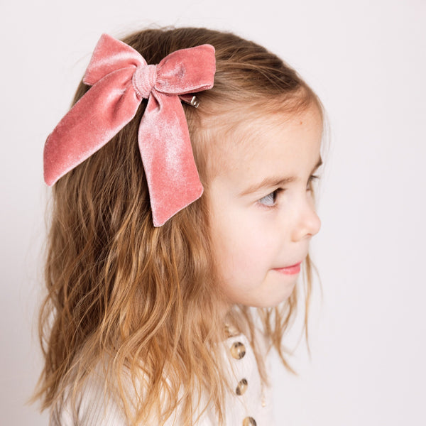 Satin Bow - Baby Pink Sash Clip – Lou Lou & Company