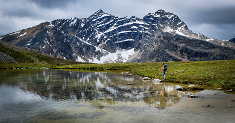 Solo female mountain hiking