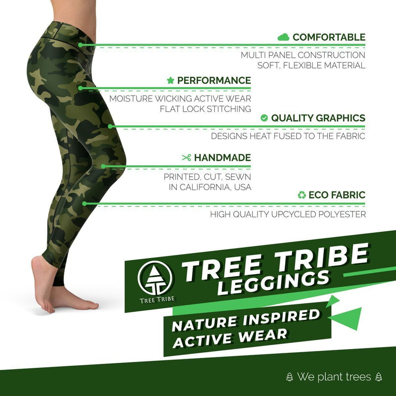 green camo workout leggings