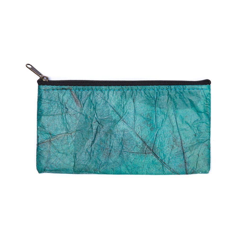 Turquoise Phone Purse , Hand Made Leaf Leather Accessories Bag | Tree Tribe