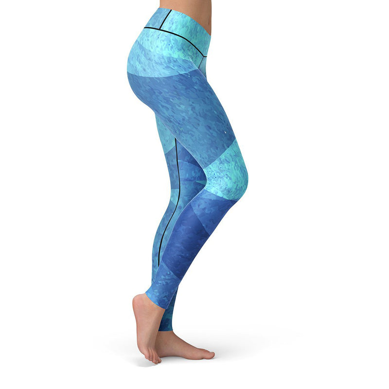 Blue Wave Leggings | Fitness Yoga Pants