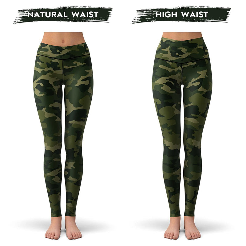 Camo Leggings | Forest Green Camouflage 