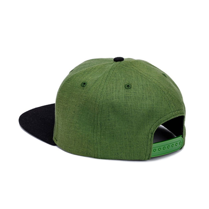 Tree Tribe Logo Snapback Hat - Green / Black Embroidered Cap