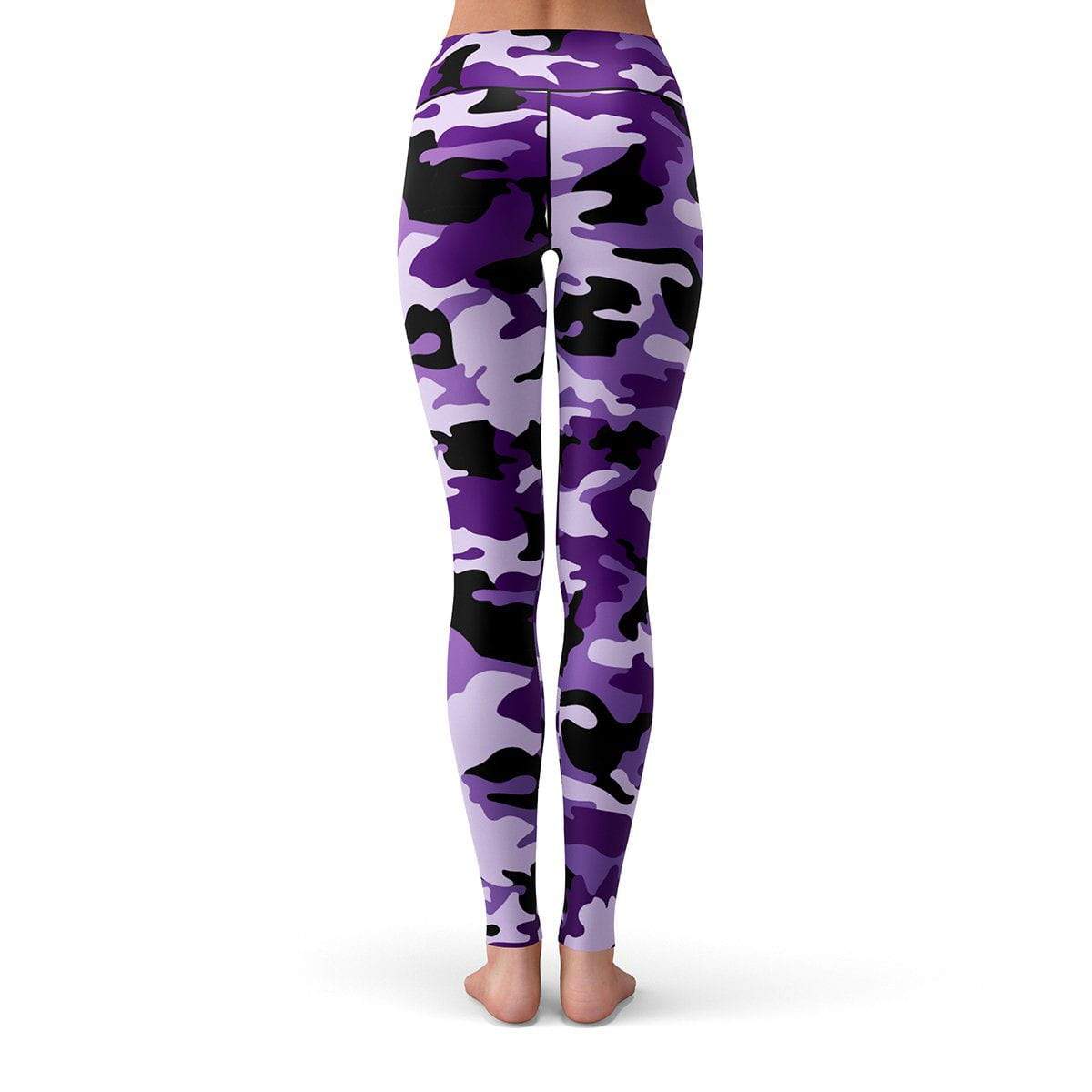 Purple Camo Leggings | Comfortable Yoga Pants