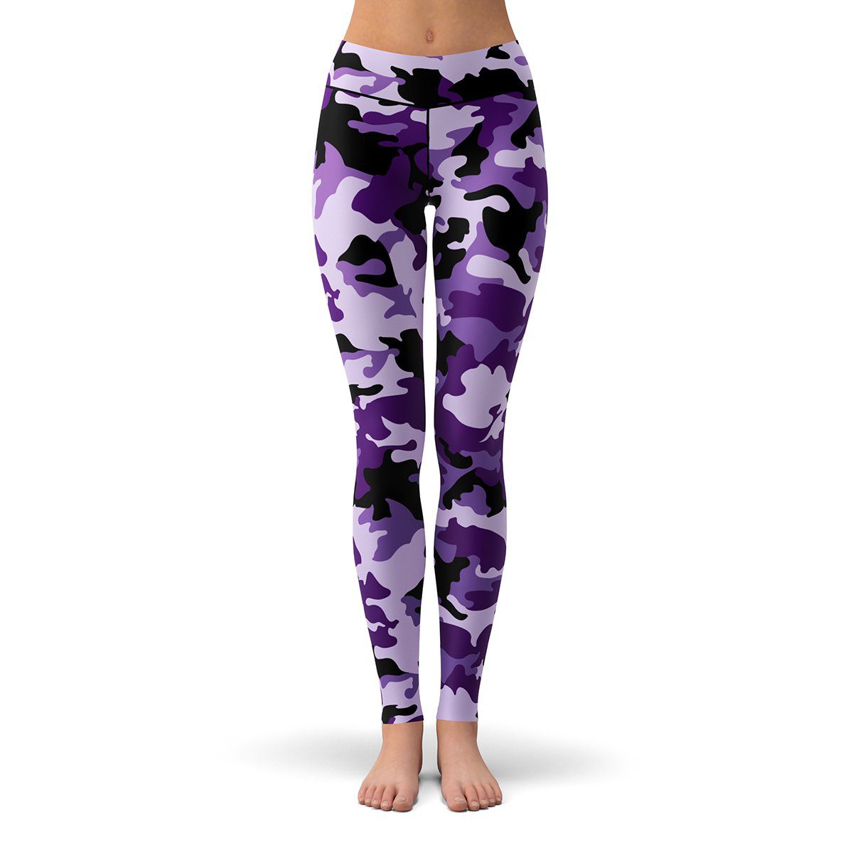 Purple Camo Leggings | Comfortable Yoga Pants