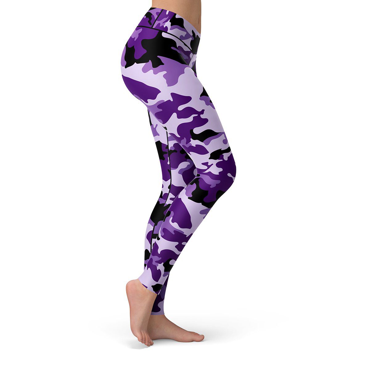 Purple Camo Leggings | Comfortable Yoga Pants