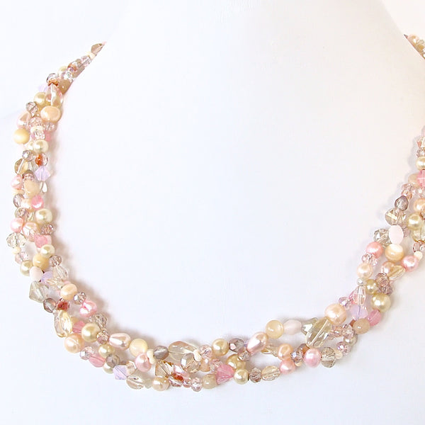 Hush: Blush Pearl Necklace – Earth and Moon Design