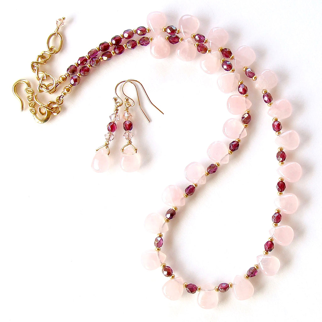 rose quartz jewellery