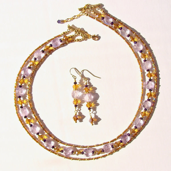 amethyst moon necklace