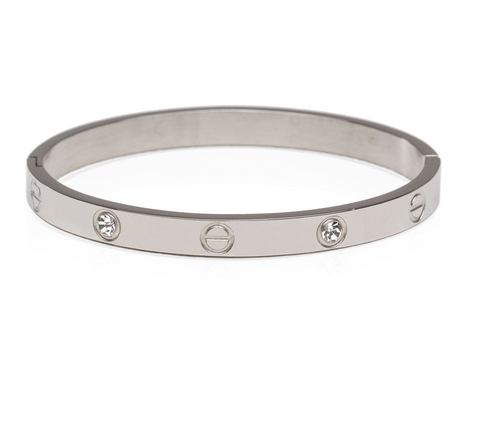 cartier screw bracelet silver