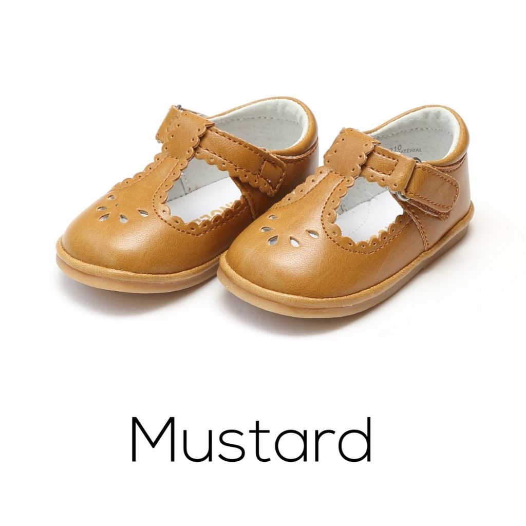 mustard baby girl shoes