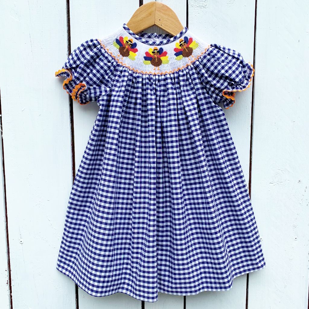 thanksgiving smocked dress baby