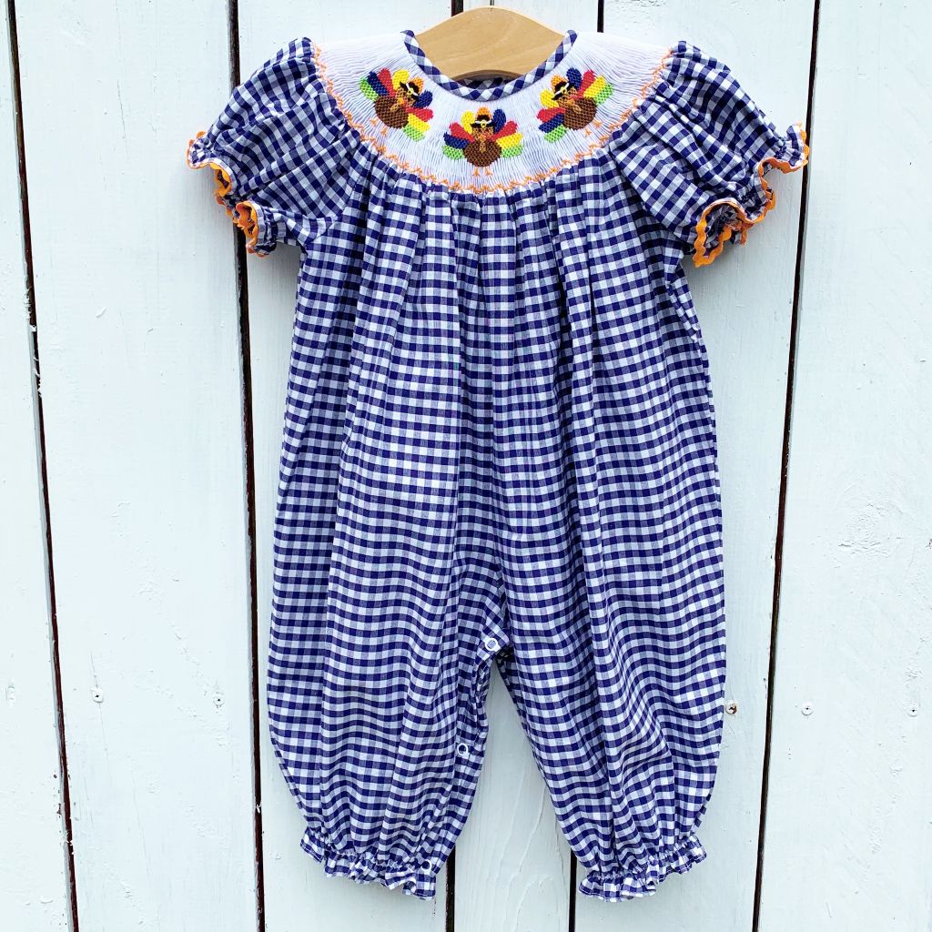 thanksgiving smocked dress baby