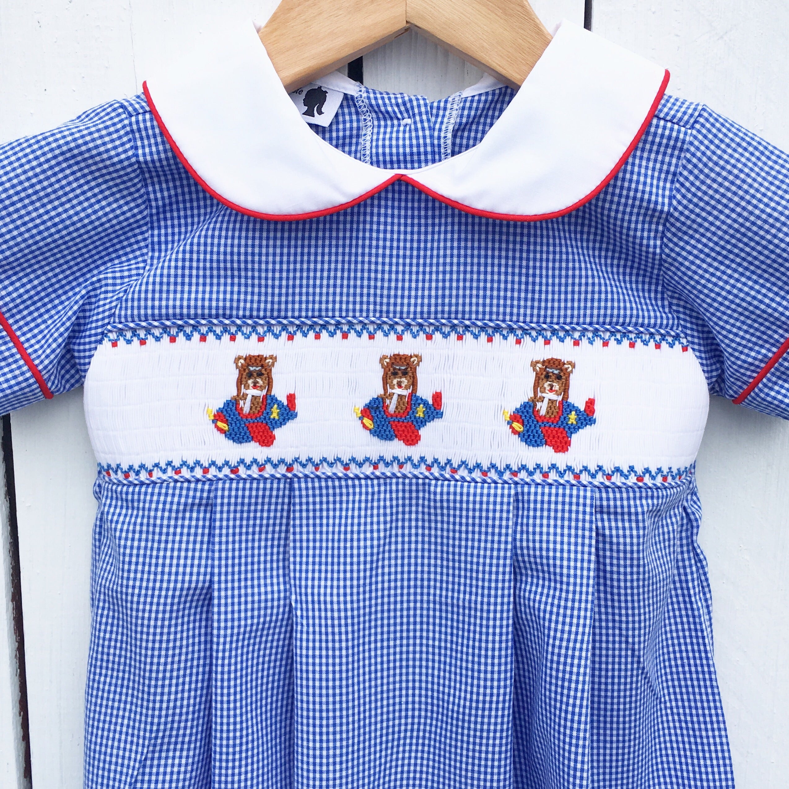 airplane smocked outfit