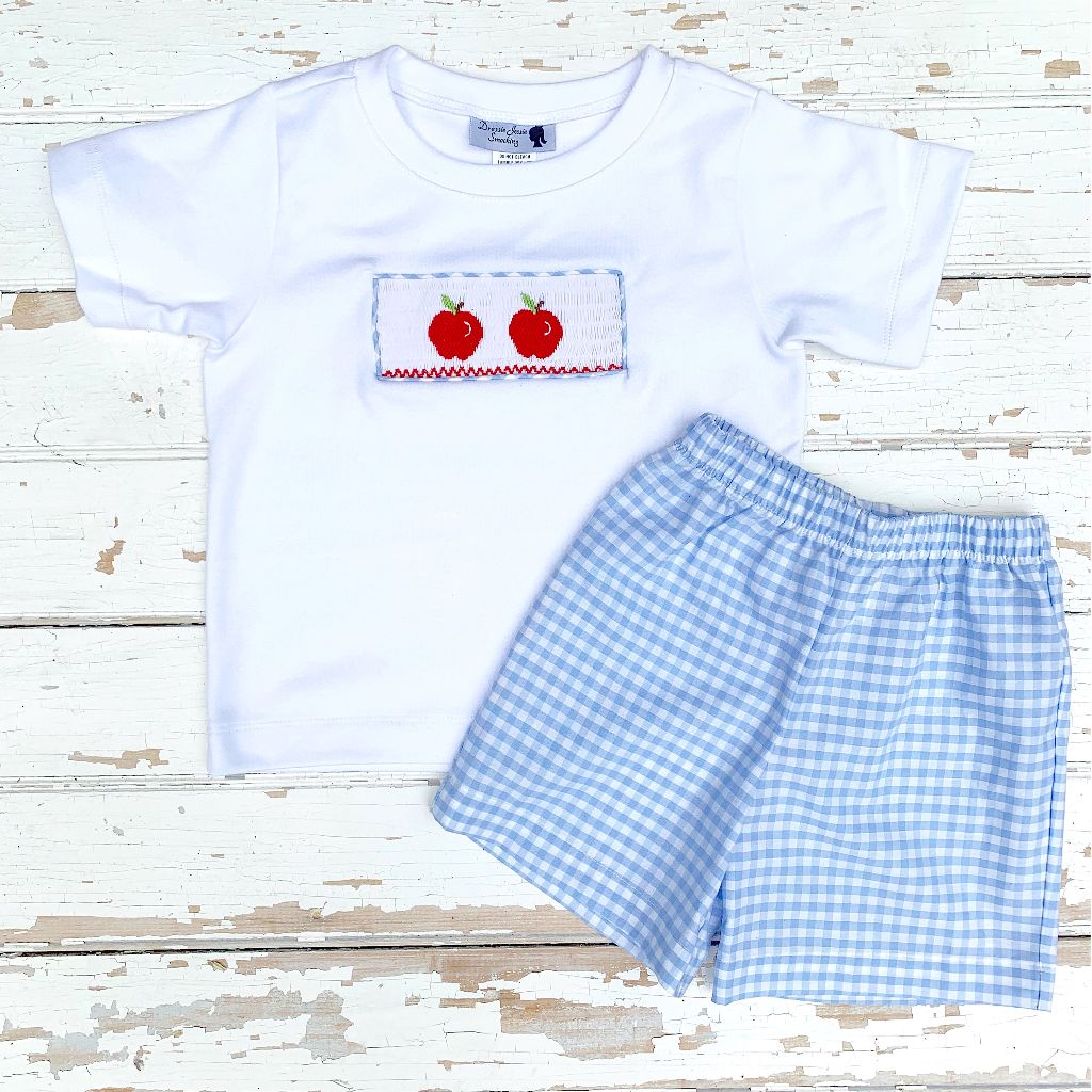 smocked shorts set