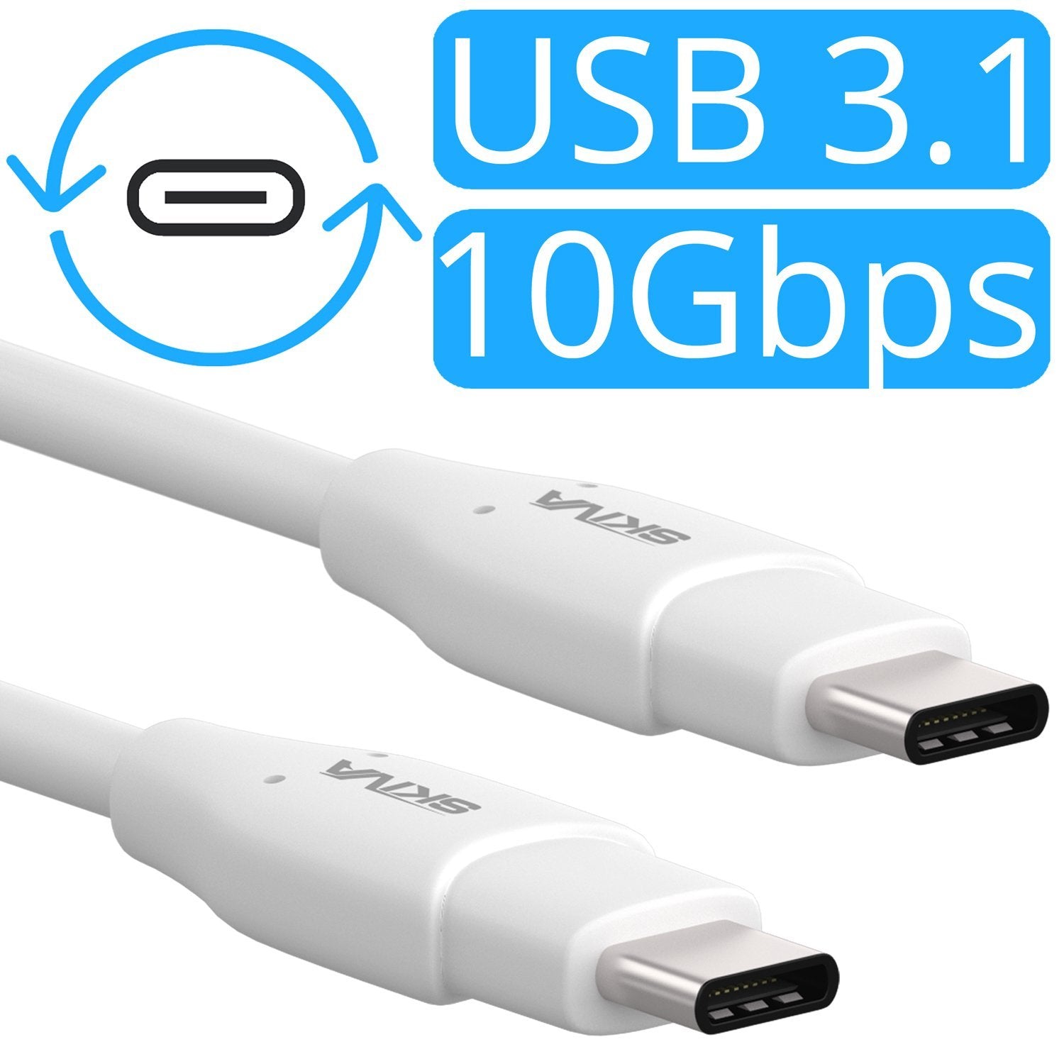 Skiva to USB-C 3.1 Gen 2 (3.2ft / 10 Gbps 3 Amps) with P