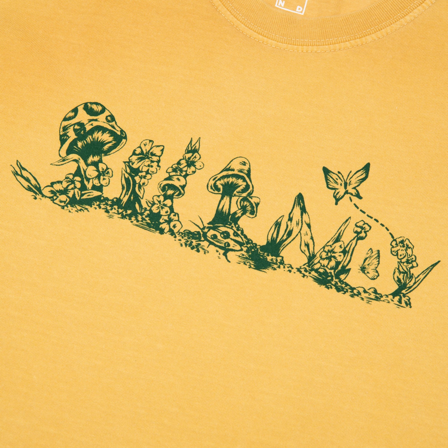 Floral WKND Tee - Mustard