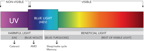 blue light wavelengths 