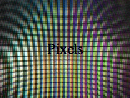 pixels on screen