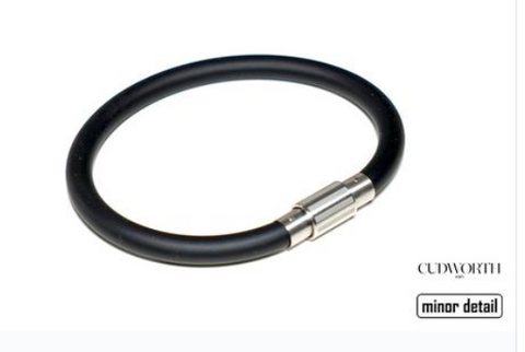 Mens Rubber Bracelet by Cudworth Jewellery