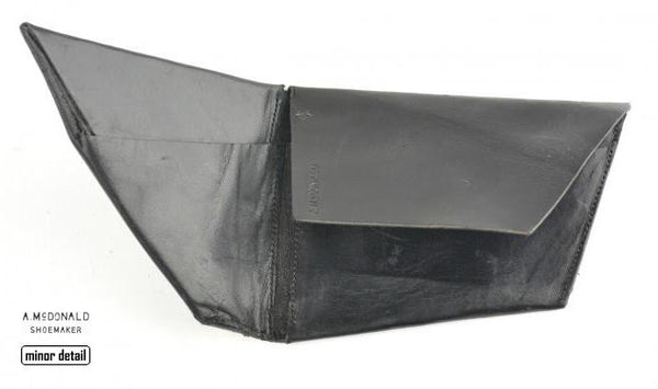 Andrew McDonald Shoemaker &#39;Rhomboid&#39; Black Leather Wallet for Men made in Australia - Minor Detail