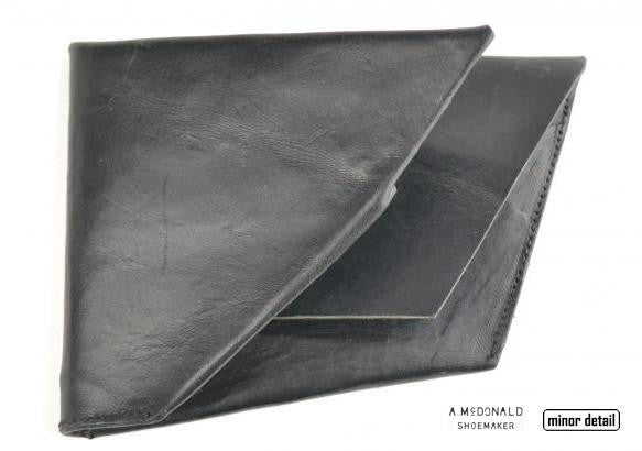 Andrew McDonald Shoemaker &#39;Rhomboid&#39; Black Leather Wallet for Men made in Australia - Minor Detail