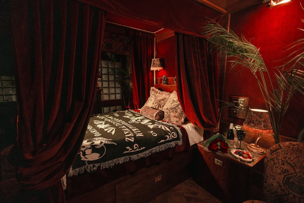 Romantic Dimmed Gothic Bedroom