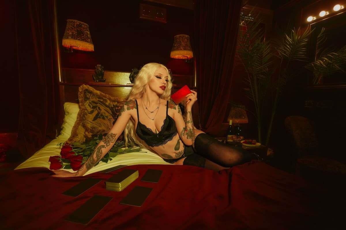 Gothic Lingerie & Red Tarot Cards from KILLSTAR