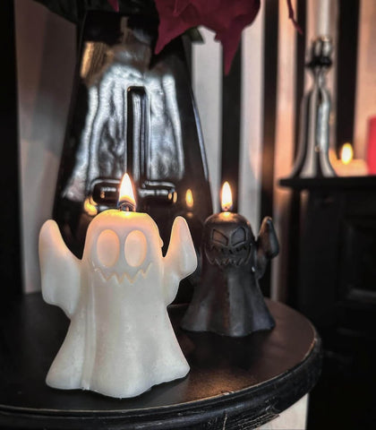 Ghost Spooky Candles in Black and White from KILLSTAR