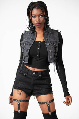 Ruse Denim Vest | Killstar