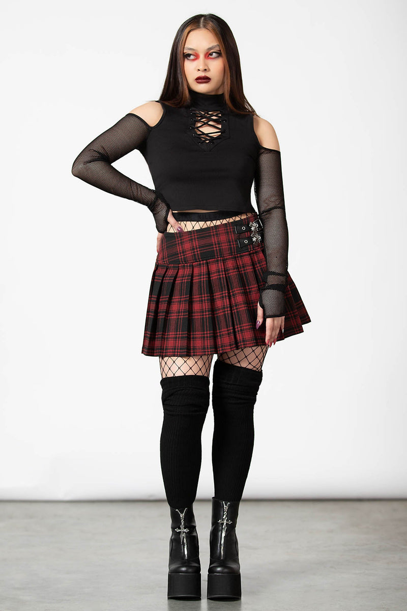 Bat Girl Skirt [TARTAN] | Killstar