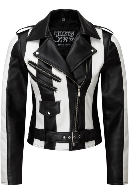 Beetlejuice Leather Jacket [FAUX LEATHER] | Killstar