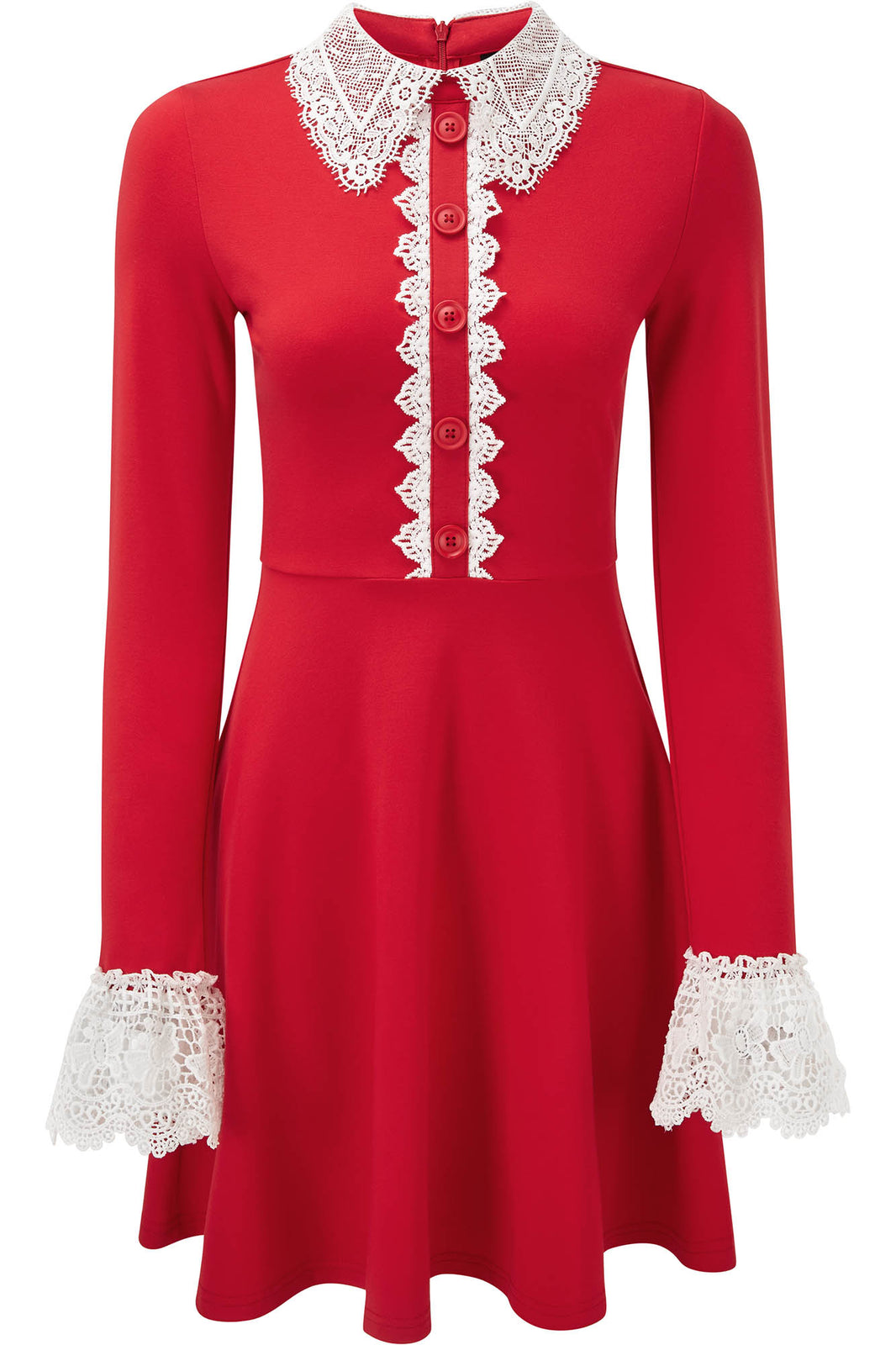 Blessed Be Collar Dress [BLOOD] - Shop Now - us.KILLSTAR.com