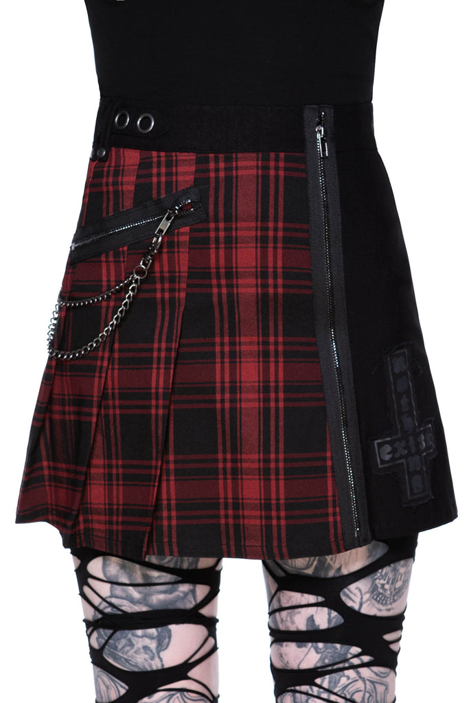 Calling Alice Mini Skirt [TARTAN] | Killstar