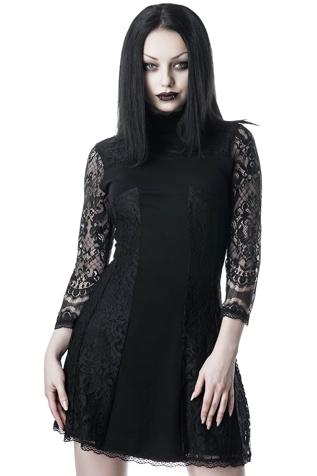 Crossed Over Lace Dress - Shop Now - us.KILLSTAR.com