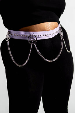 Killstar Bleed Out Chain O Ring Plus Size Gothic Punk Alt Waist Belt KSRA004022 - Xs-M