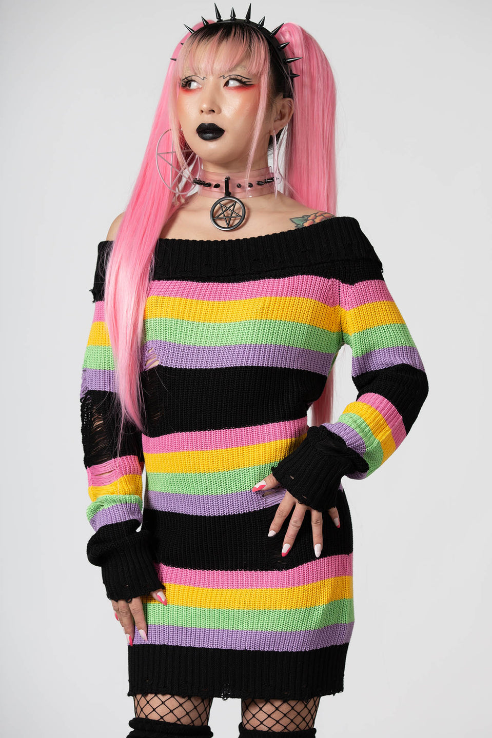 Good Vibes Knit Sweater Dress | Killstar